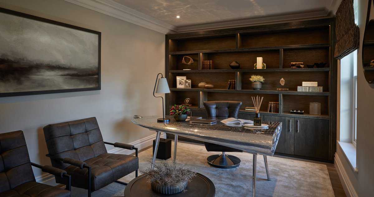 Warmly layered home office
